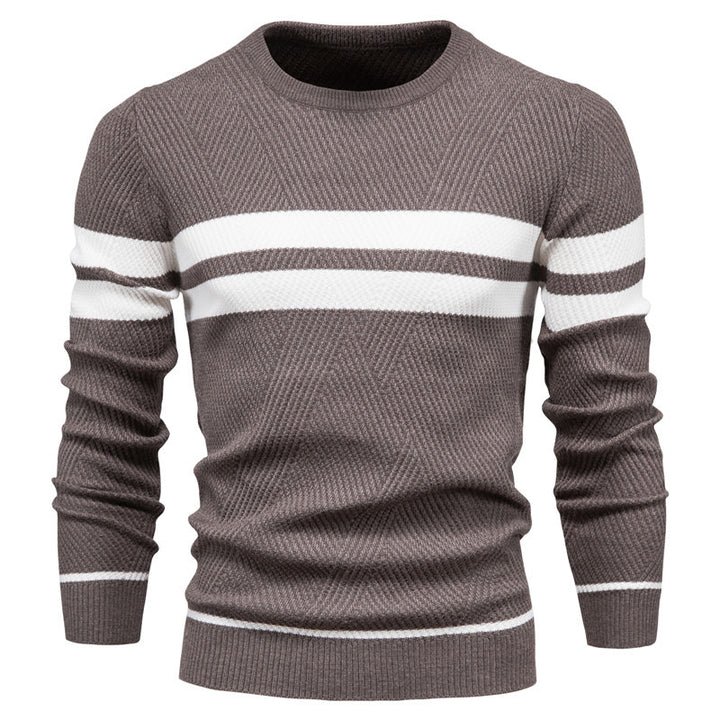 Herren strukturiertes Sweatshirt mit modernen Streifen Aliams