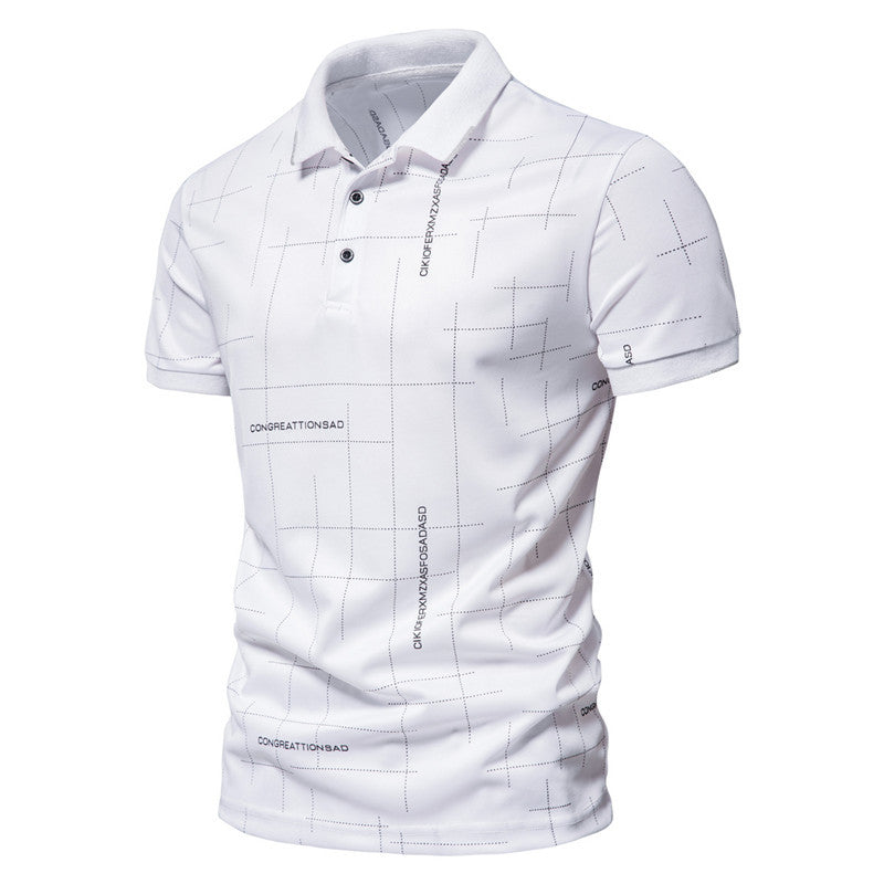 Herren Poloshirt mit modernem grafischen Druck und atmungsaktiver Funktion Aliams