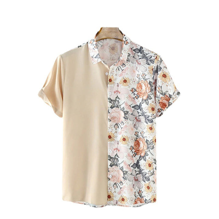 Herren Florales Kurzarmhemd Aliams