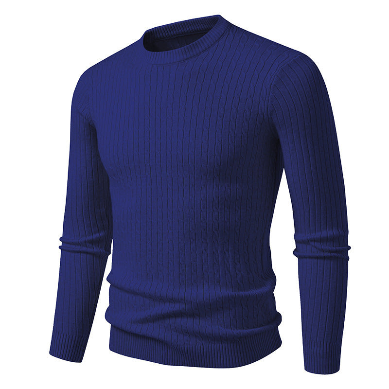 Herren Grobstrickpullover mit modernem Zopfmuster Aliams