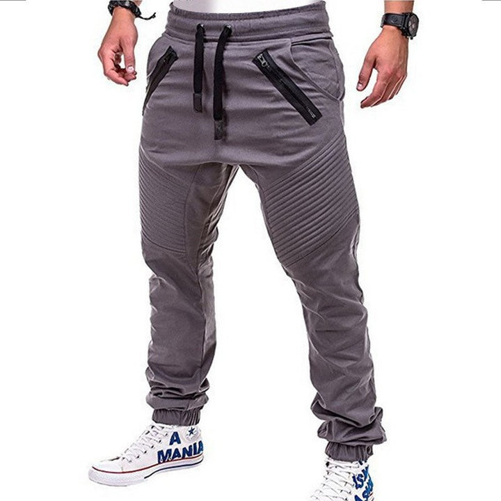 Herren Jogginghose mit modernen Reißverschlusstaschen und stylischen Rippdetails Aliams