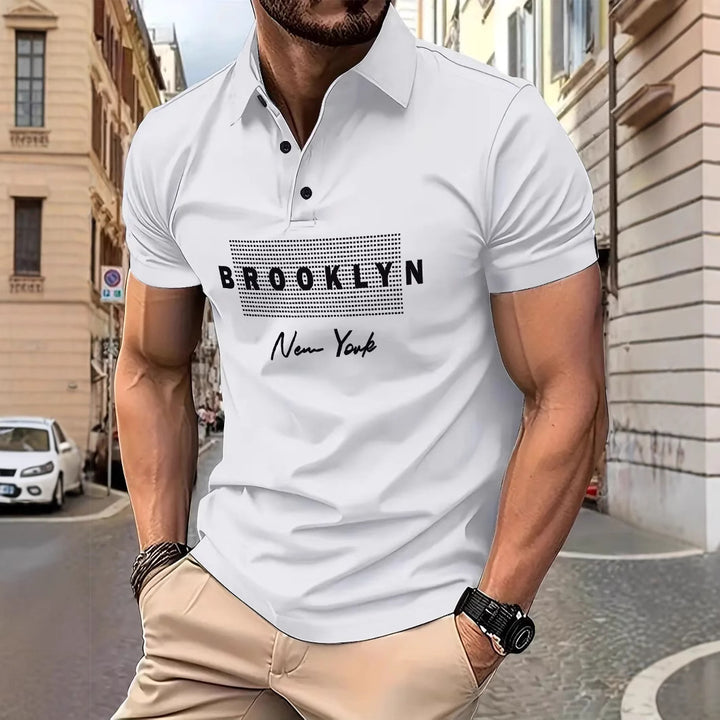 Herren Poloshirt mit modischem Druckdesign Aliams