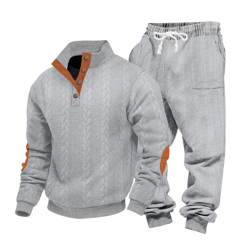 Herren Strickpullover und entspannte Jogginghose Set Aliams