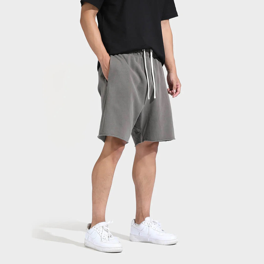 Herren Bequeme Sweatshorts mit elastischem Bund und Seitentaschen Aliams