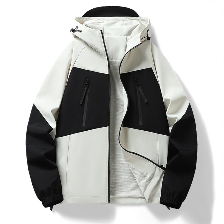 Herren Funktionsjacke mit abnehmbarer Kapuze und wasserabweisendem Material Aliams