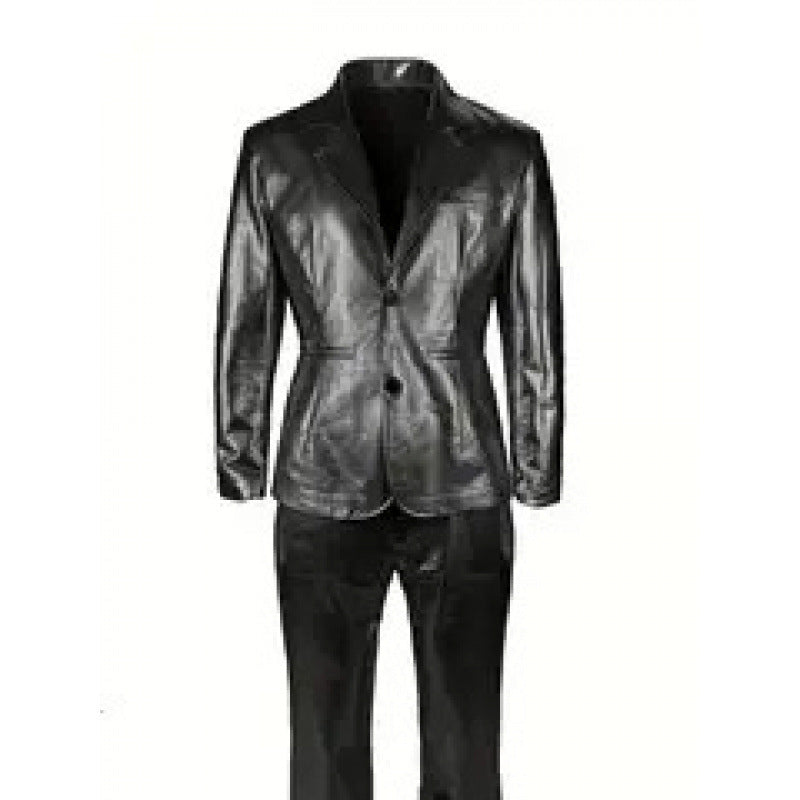 Herren Glamouröser Satin-Anzug Aliams