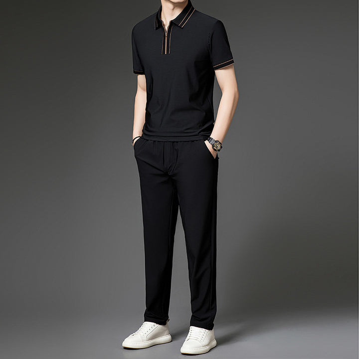 Herren sportlicher Freizeitanzug mit modernem Reißverschluss Aliams