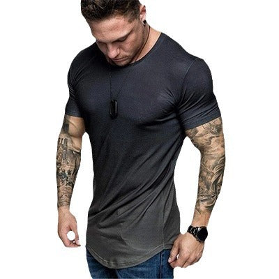 Herren Sportliches T-Shirt mit modernem Farbverlauf und figurbetonendem Schnitt Aliams