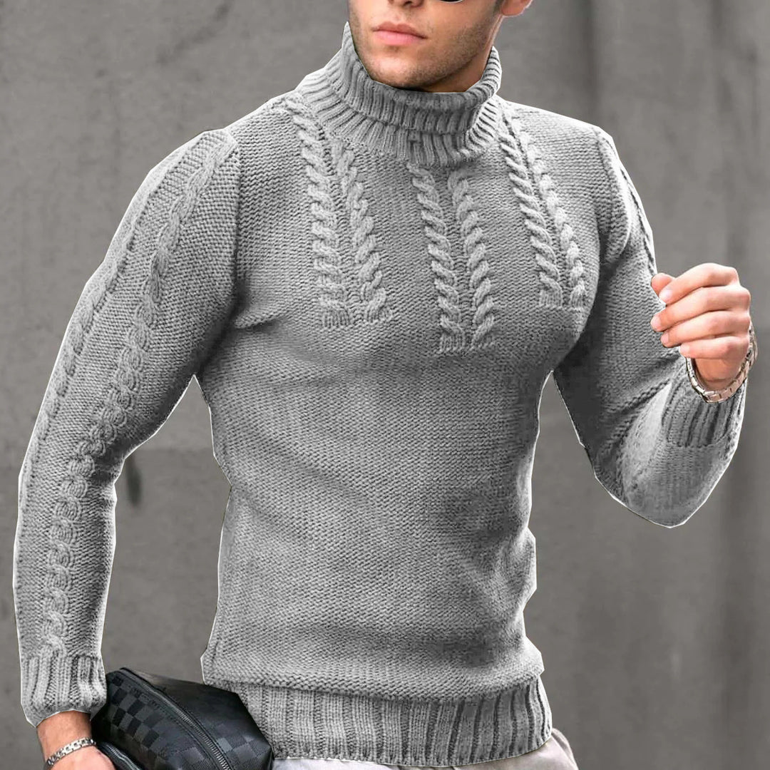 Herren Strickpullover mit hochstehendem Kragen Aliams