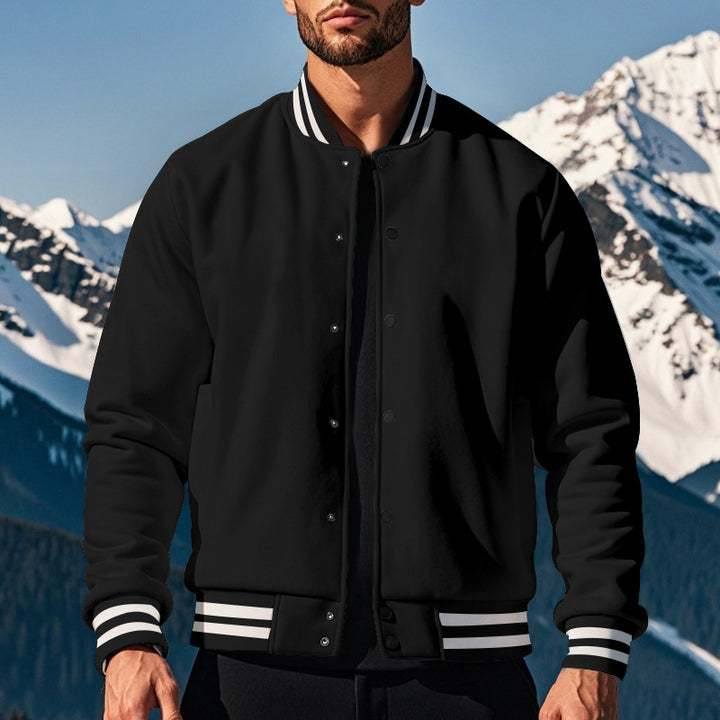 Herren sportliche Collegejacke mit Kontrastdetails Aliams