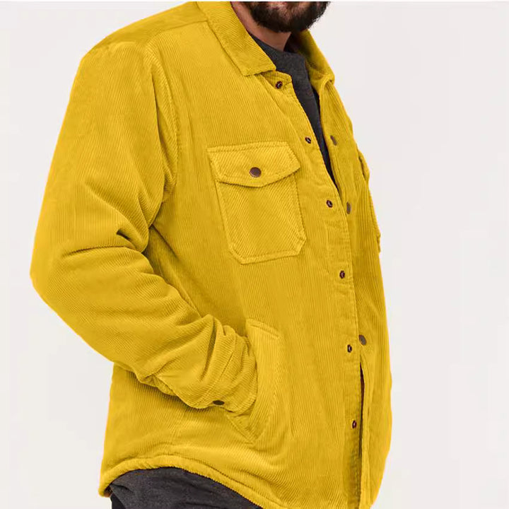 Herren Cordjacke mit hochwertigen Knopfdetails Aliams