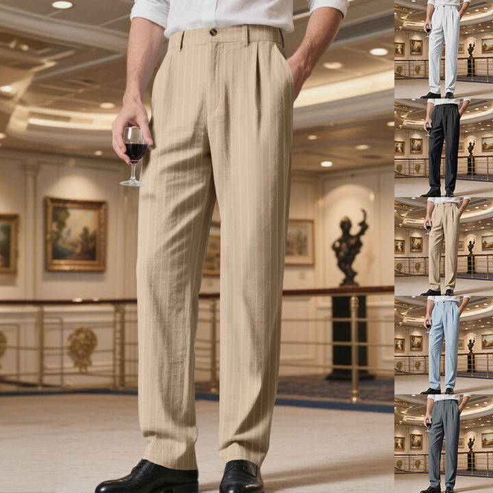 Herren elegante Streifenhose mit hohem Tragekomfort und stilvollem Design Aliams