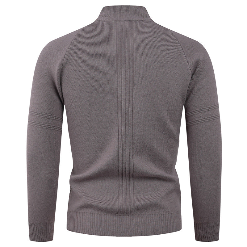 Herren Strickpullover mit modernem Reißverschluss und eleganter Struktur Aliams