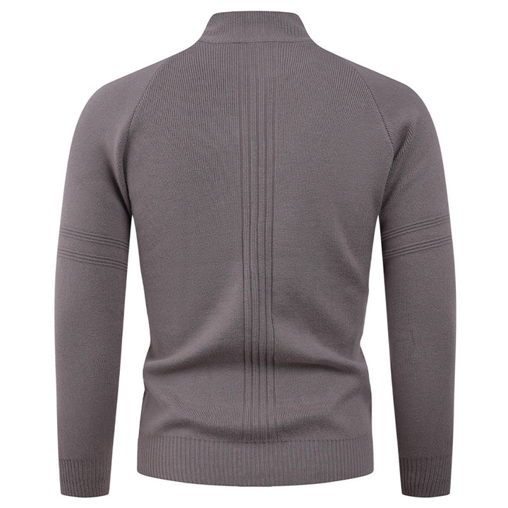 Herren Strickpullover mit modernem Reißverschluss und eleganter Struktur Aliams