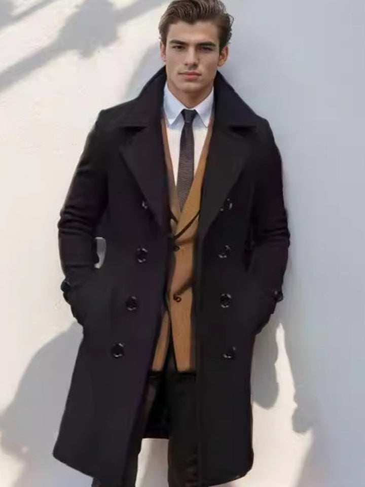 Herren eleganter Woll-Mantel Aliams