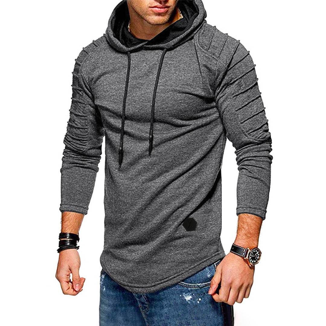 Herren Kapuzenpullover mit strukturierten Schultern und elastischen Bündchen Aliams