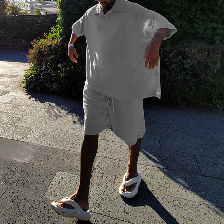 Herren Freizeit Polohemd und Shorts Set Aliams