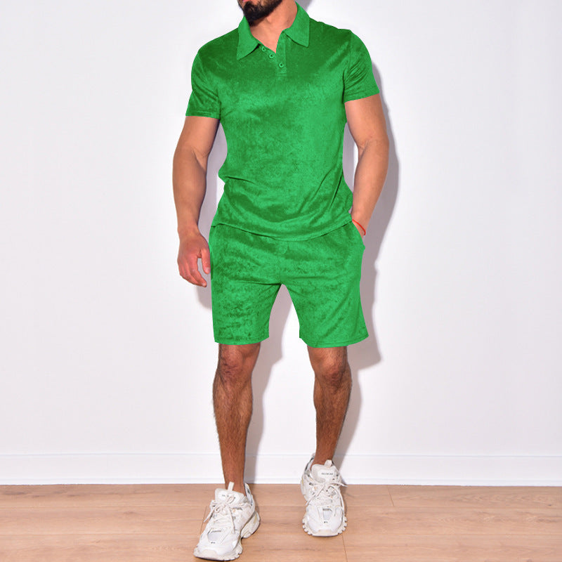 Herren Poloshirt und kurze Hose Set aus weichem Material Aliams
