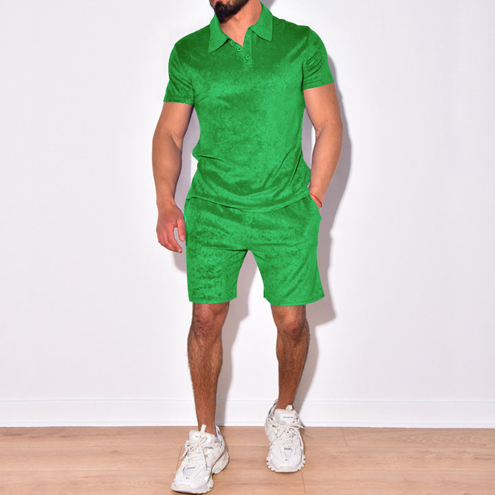 Herren Poloshirt und kurze Hose Set aus weichem Material Aliams