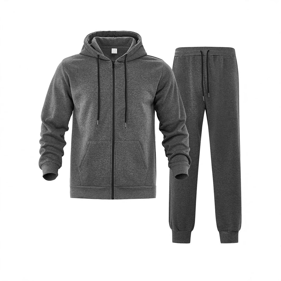 Herren Sportlicher Fleece-Jogginganzug mit Kapuze Aliams
