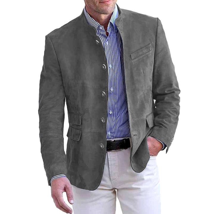 Herren eleganter Wildlederblazer mit modischen Akzenten Aliams