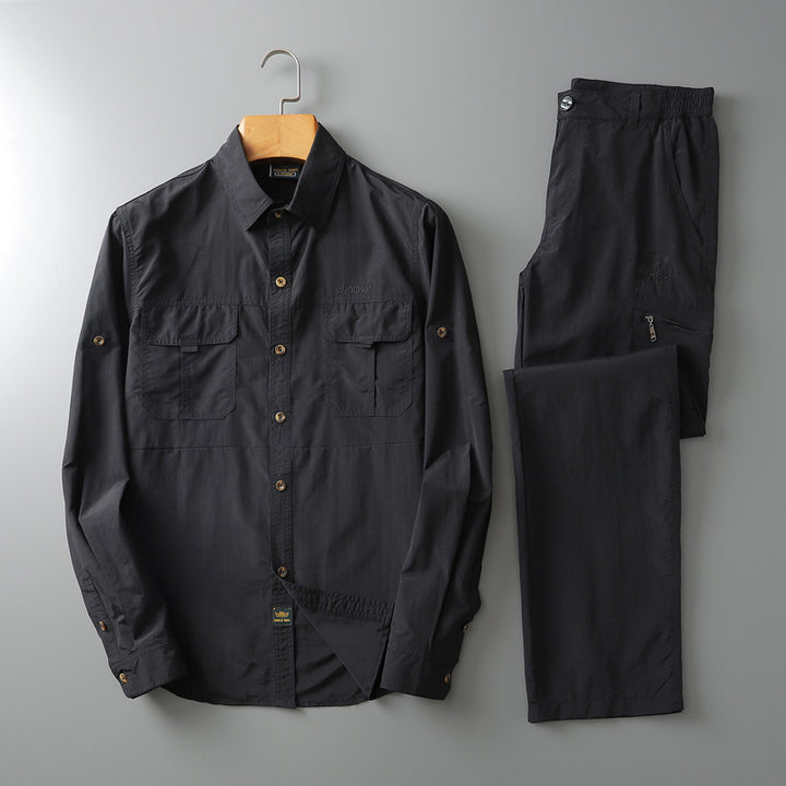 Herren funktionale Outdoor-Hemd und Cargo-Hose Aliams
