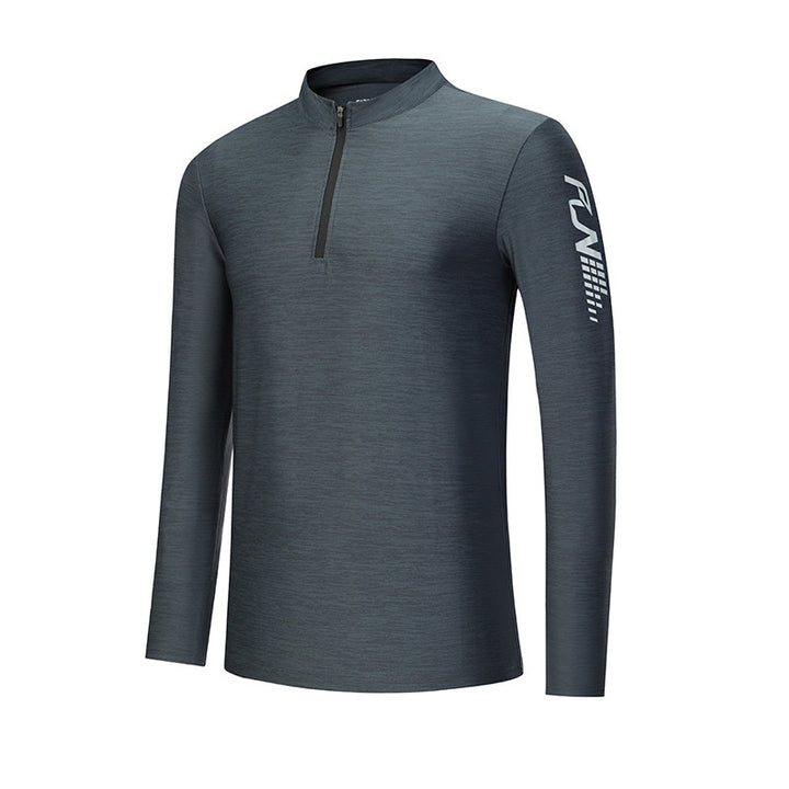 Herren Funktionsshirt mit modernem Stehkragen und sportlichem Reißverschluss Aliams