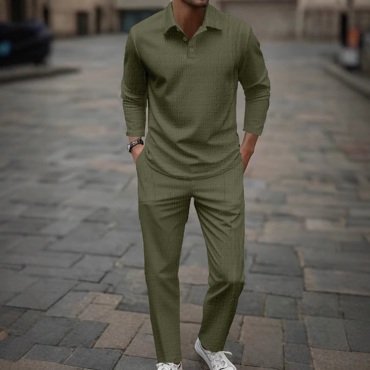Herren eleganter und bequemer Freizeitanzug mit strukturiertem Design Aliams