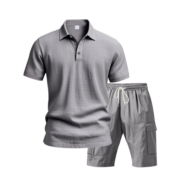 Herren Freizeit-Set mit atmungsaktivem Polo-Shirt und komfortablen Shorts Aliams