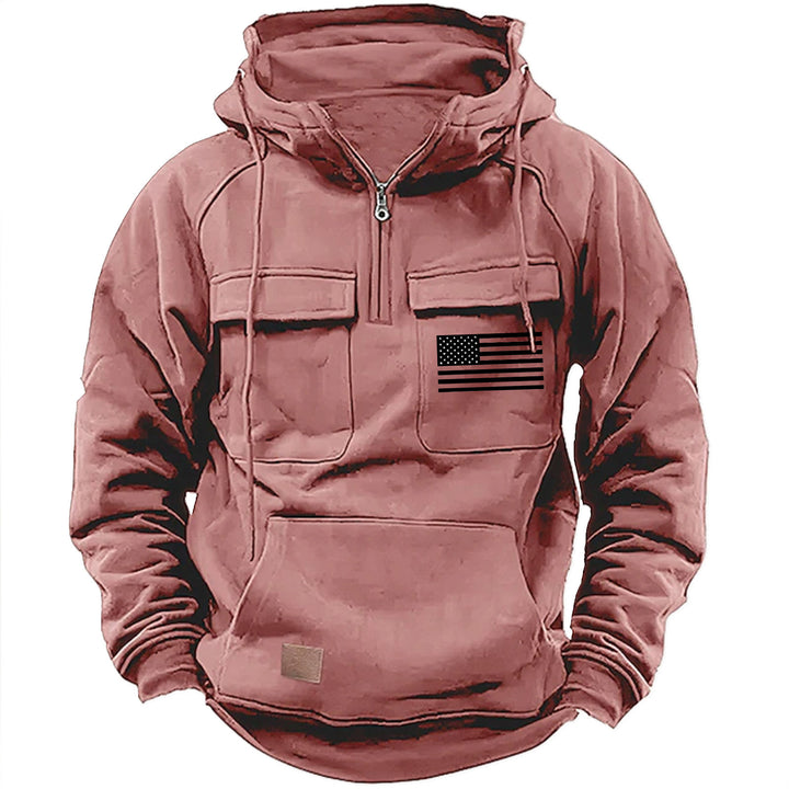 Herren praktische Kapuzenpullover mit zahlreichen Taschen Aliams