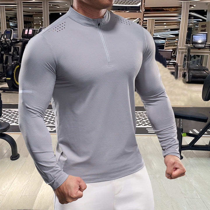 Herren Sportliches Langarm-Funktionsshirt Aliams