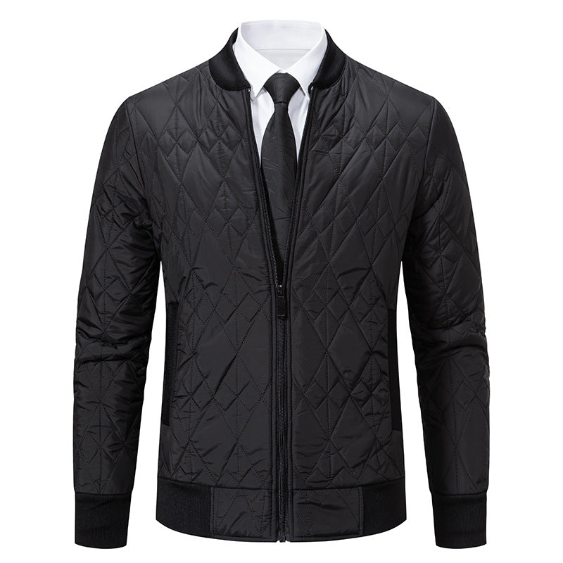 Herren gesteppte Freizeitjacke mit modischem Design und hohem Kragen Aliams