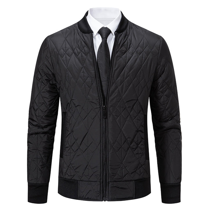 Herren gesteppte Freizeitjacke mit modischem Design und hohem Kragen Aliams