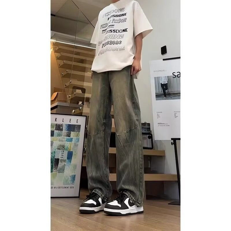 Herren Cargo-Jeans mit lässigem Schnitt und ausgefranstem Design Aliams