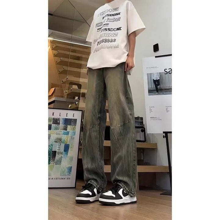 Herren Cargo-Jeans mit lässigem Schnitt und ausgefranstem Design Aliams