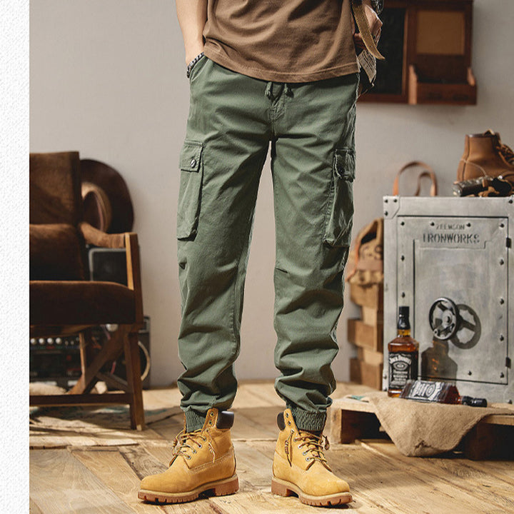 Herren Cargohose mit elastischem Bund und mehreren praktischen Taschen Aliams