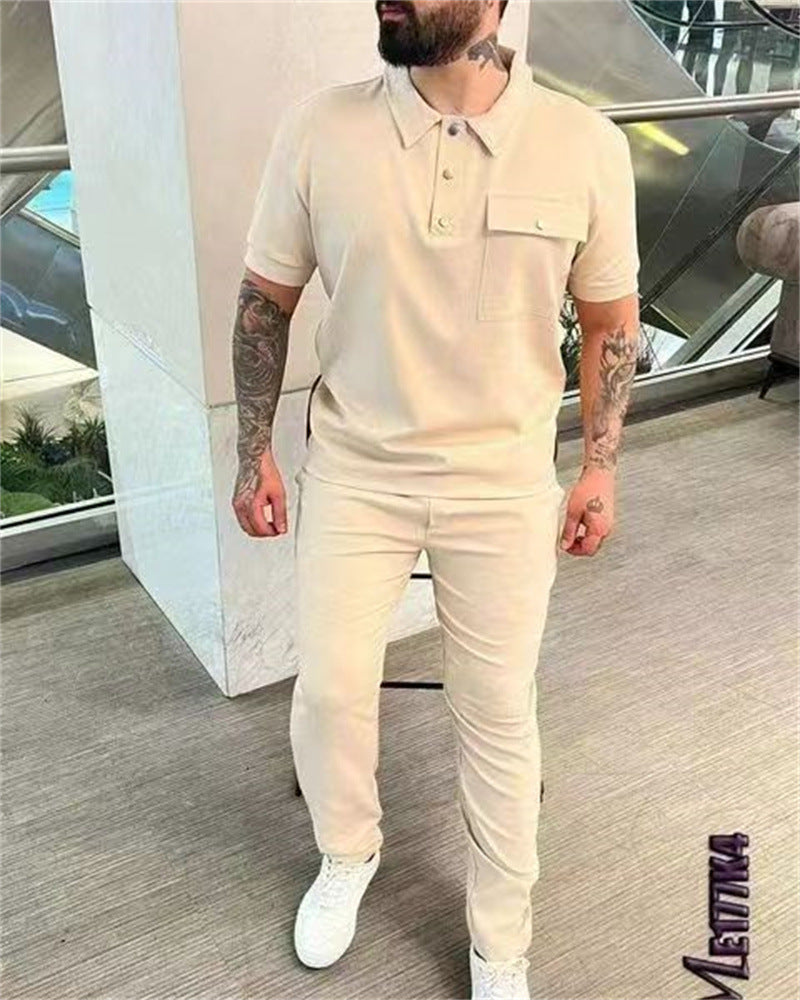 Stylisches Polo- und Hosen-Set für Herren Aliams