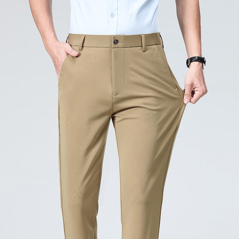 Herren elegante Büropants mit elastischem Bund und atmungsaktivem Material Aliams