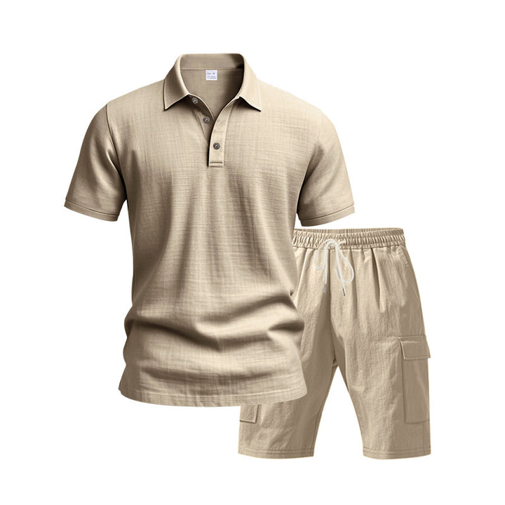 Herren Freizeit-Set mit atmungsaktivem Polo-Shirt und komfortablen Shorts Aliams