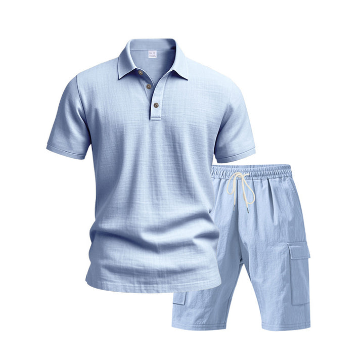 Herren Freizeit-Set mit atmungsaktivem Polo-Shirt und komfortablen Shorts Aliams