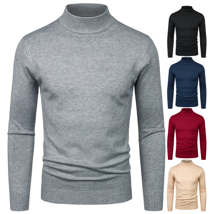 Herren Hochwertiger Rollkragenpullover aus feiner Baumwolle Aliams