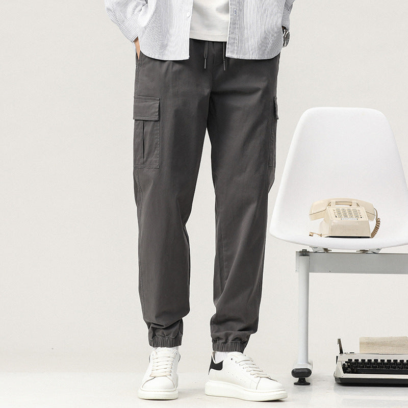 Herren Atmungsaktive Cargo-Hose mit elastischem Bund und praktischen Taschen Aliams