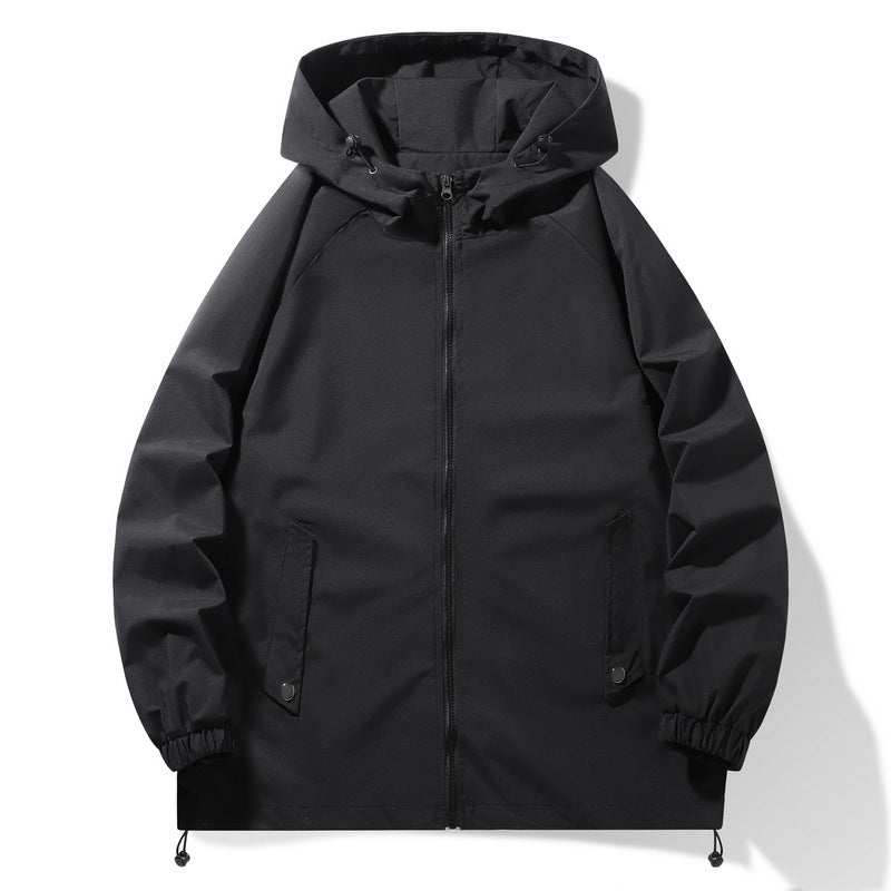 Herren Funktionsjacke mit verstellbarem Kapuzenkragen und elastischen Ärmelbündchen Aliams