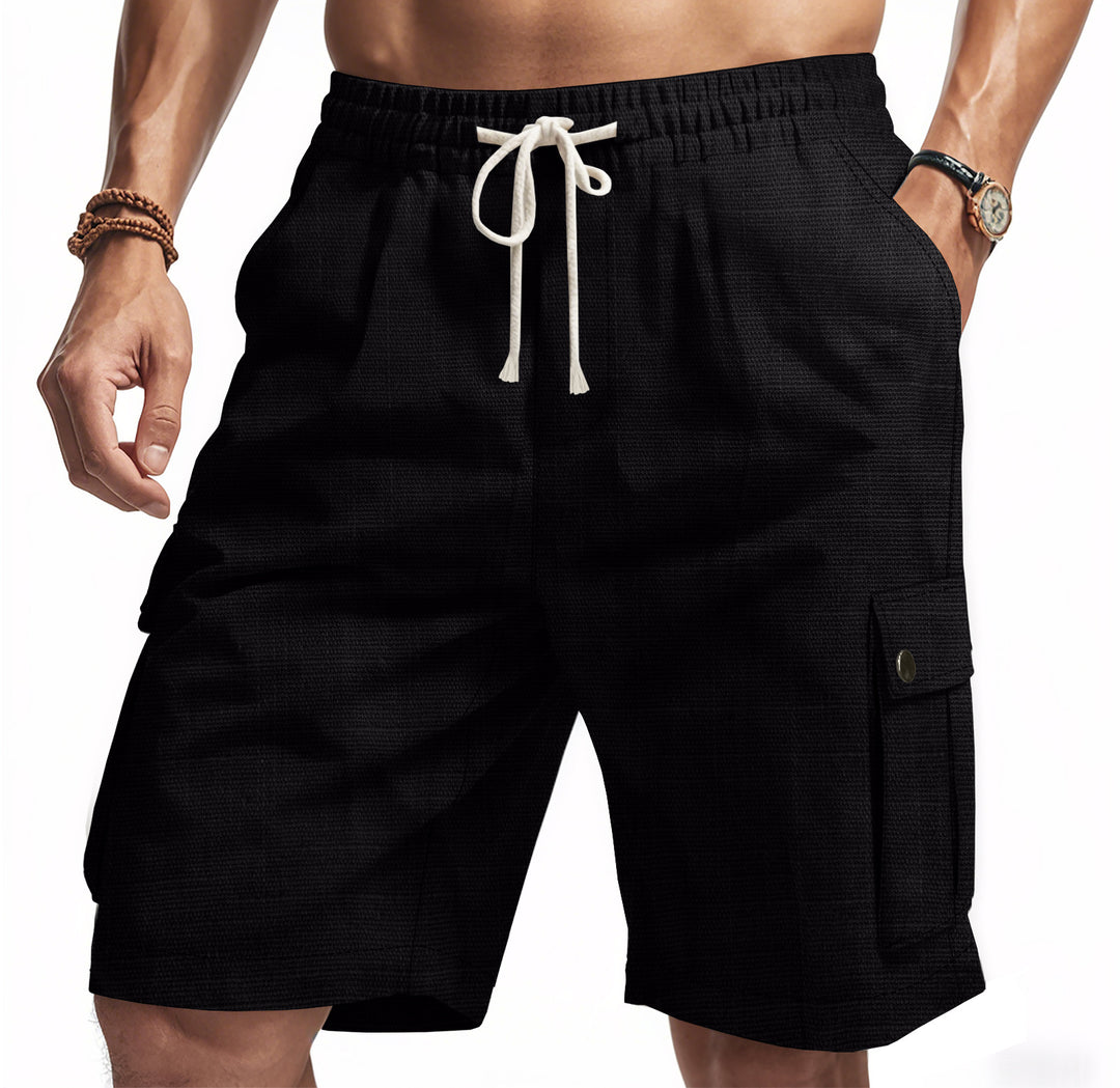 Herren Casual Cargo-Shorts mit elastischem Bund und praktischen Seitentaschen Aliams