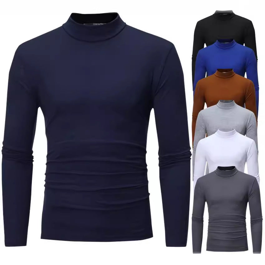 Herren elegantes Rollkragen-T-Shirt aus weichem Jersey Aliams