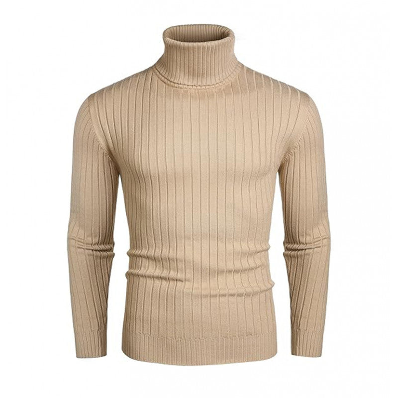 Herren Rollkragenpullover mit geripptem Design Aliams