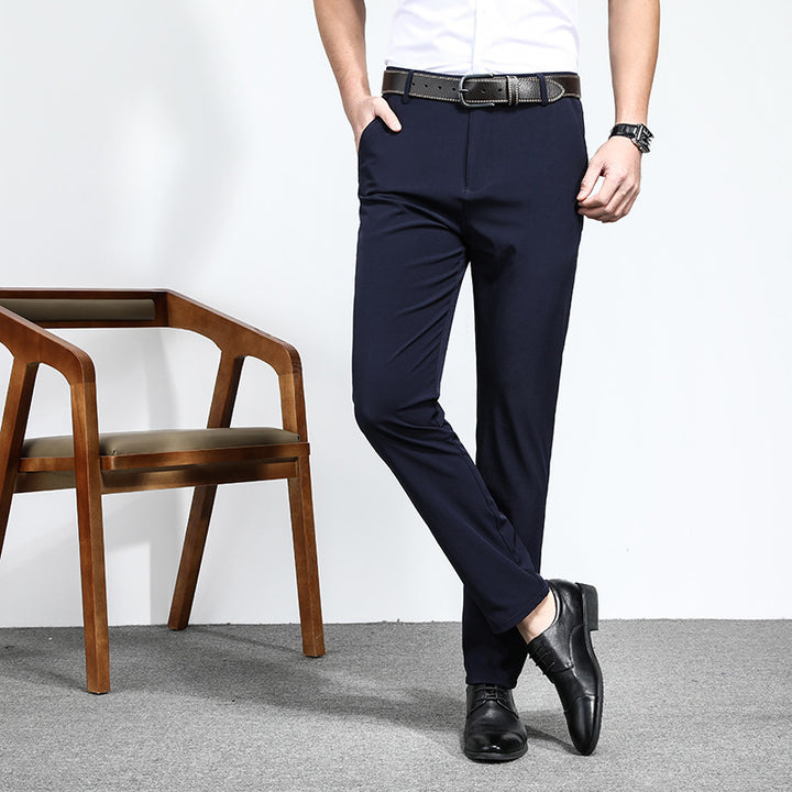 Herren elegante Business-Hose mit schmalem Schnitt und dehnbarem Material Aliams