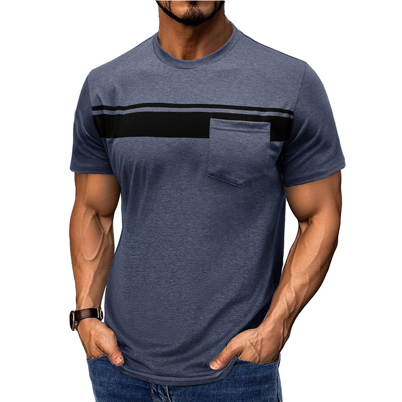 Herren Halbarmshirt mit dekorativer Brusttasche Aliams