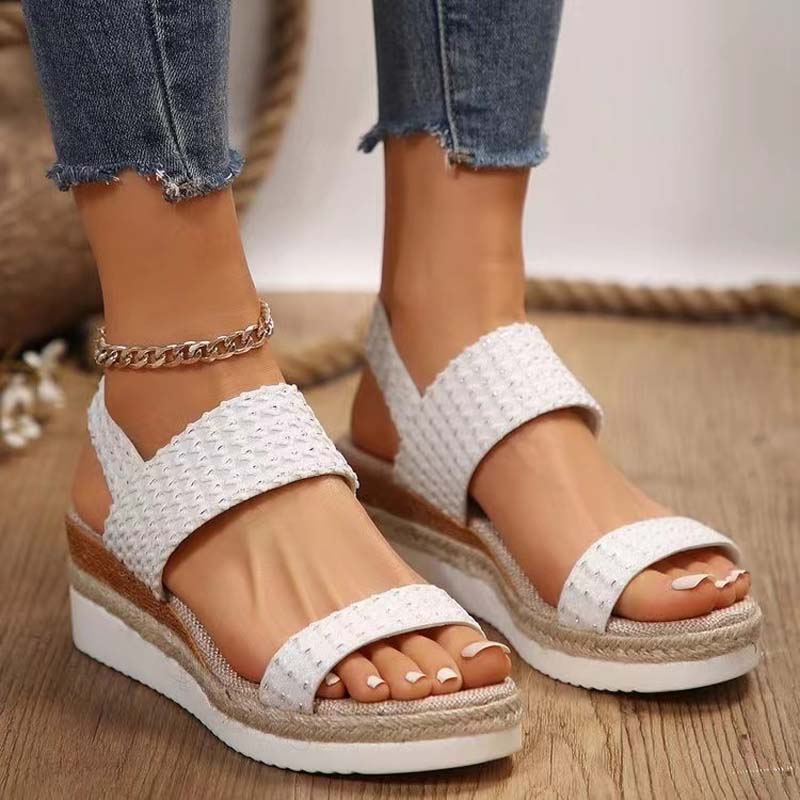 Aliams | Bequeme Sommer Plateau Sandalen mit Keil für Frauen