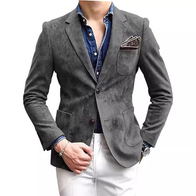 Herren eleganter Samtblazer mit modernem Schnitt und edlen Details Aliams